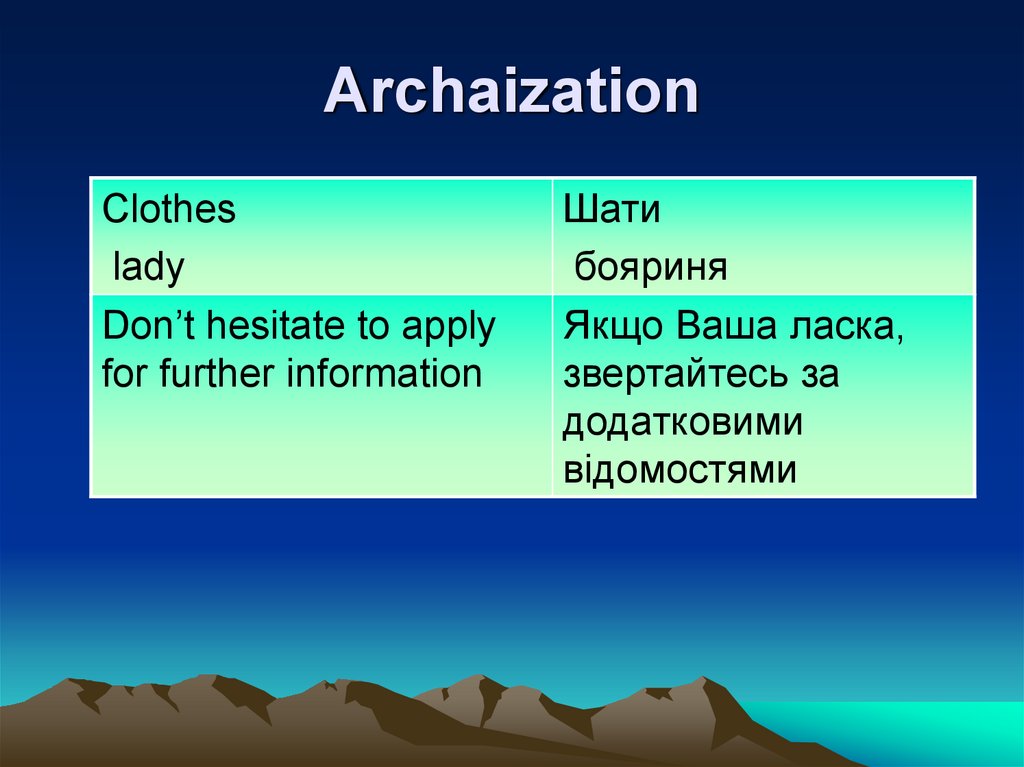 Archaization