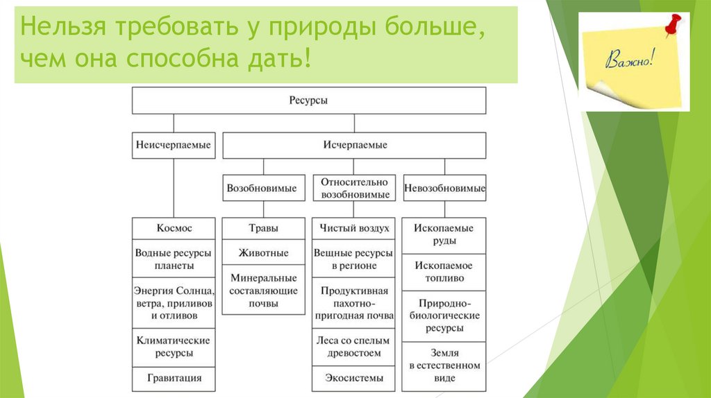 Нельзя требовать у природы больше, чем она способна дать!