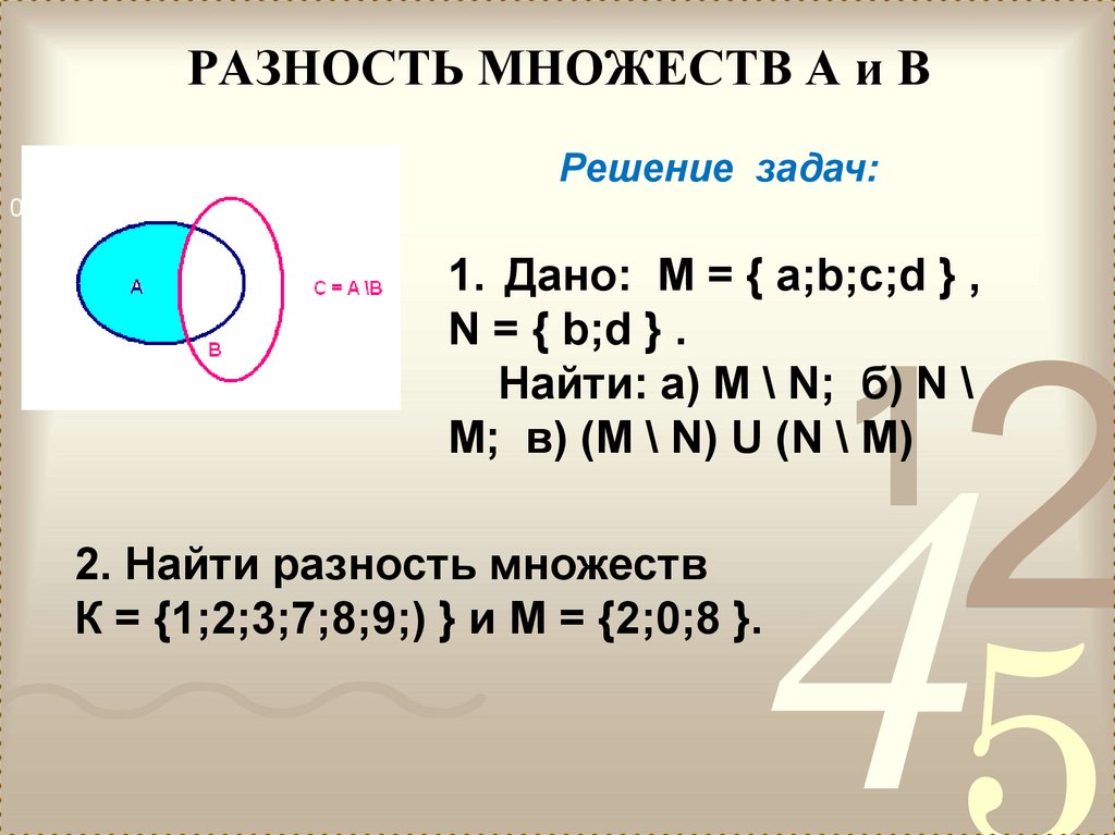 Симметрическая разность множеств