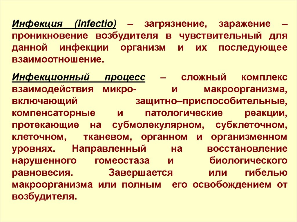 Характер инфекционного процесса