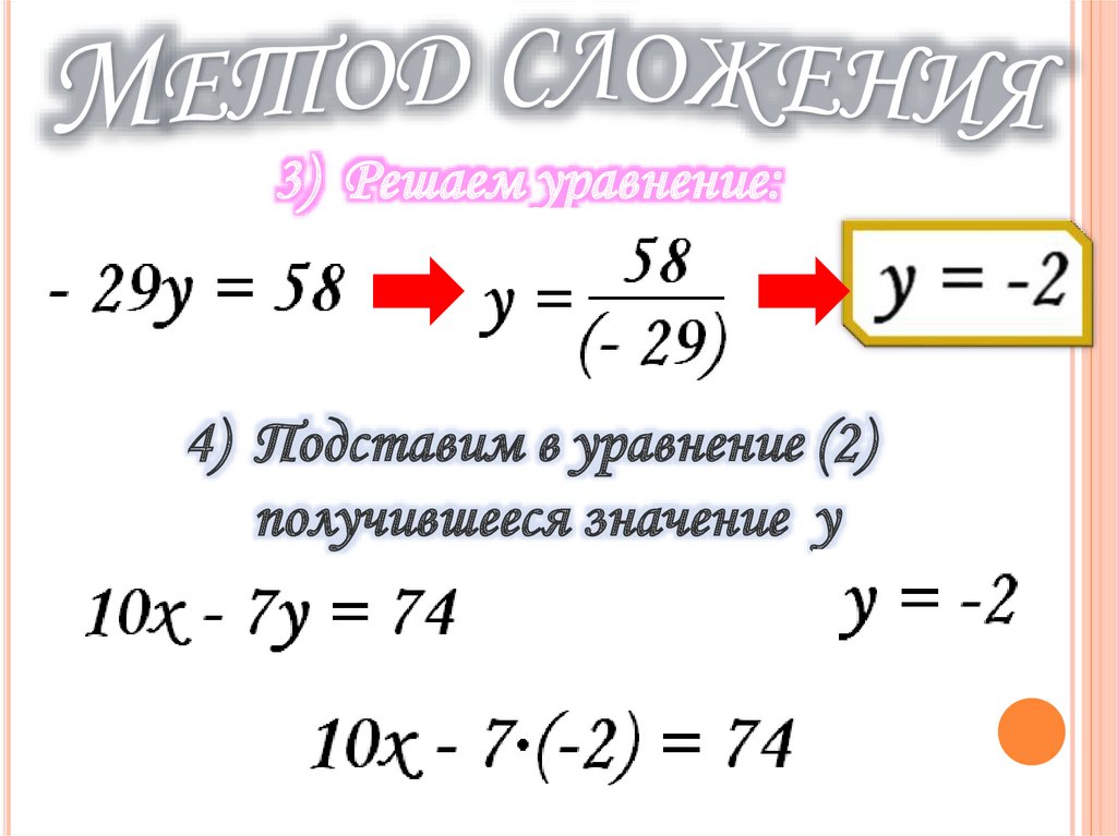 Калькулятор уравнений способом подстановки
