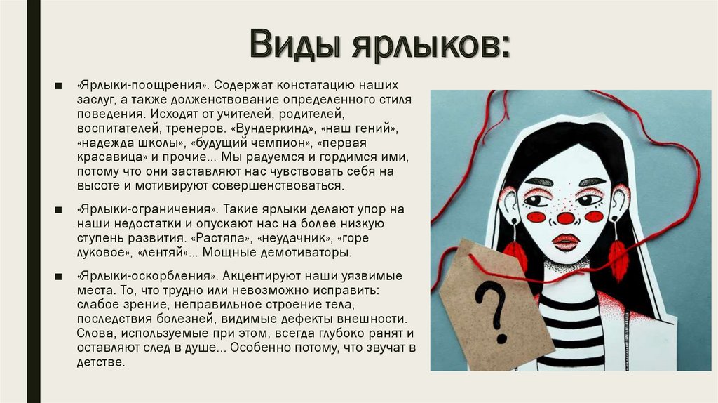 Виды ярлыков: