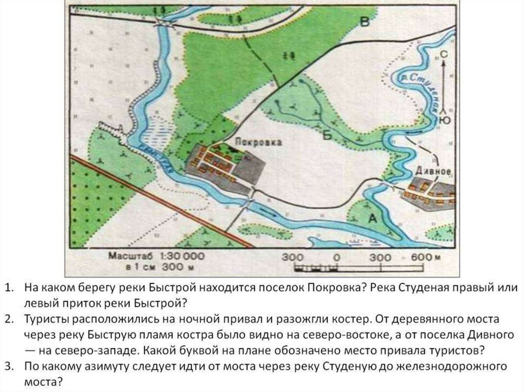 Пользуясь описание определите какими цифрами на плане обозначены деревни егорка ванютино