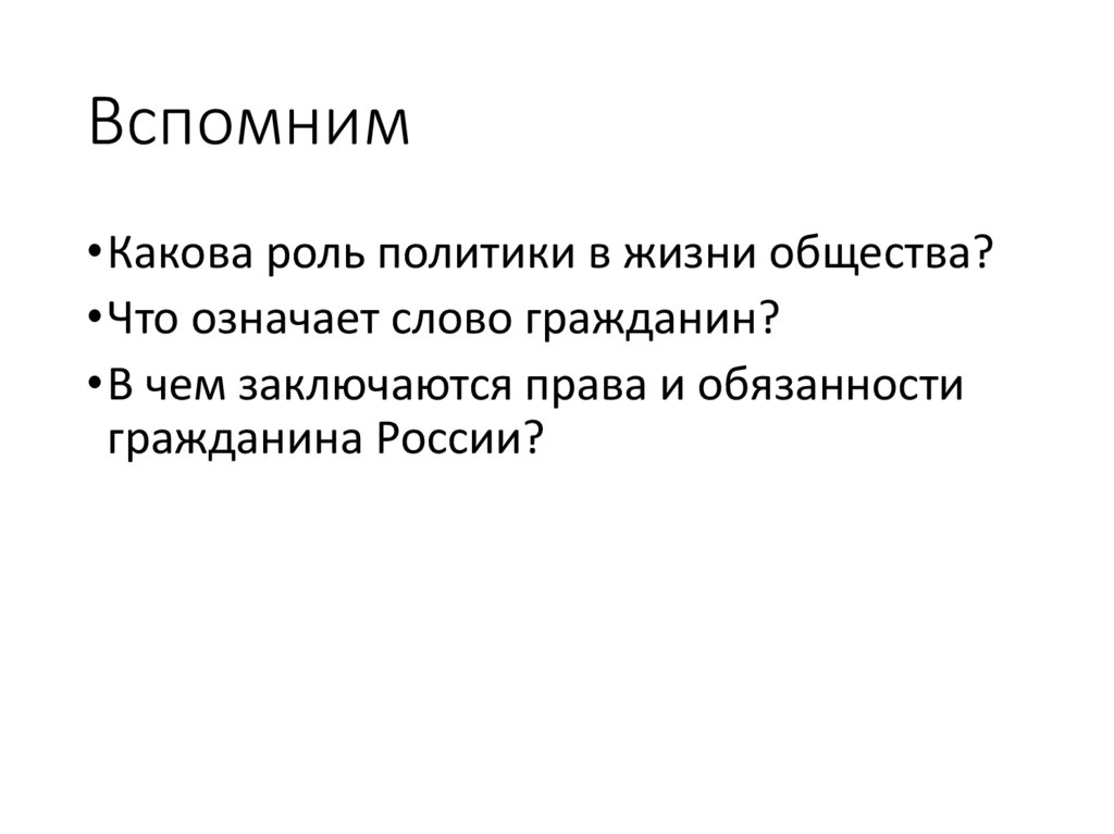 План участия граждан в политической жизни