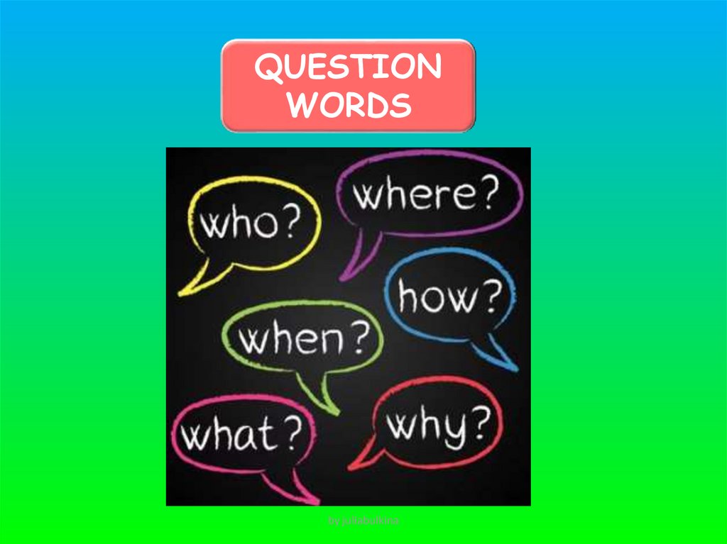 Question words games