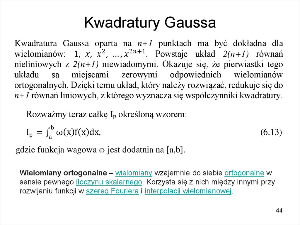 Kwadratury Gaussa
