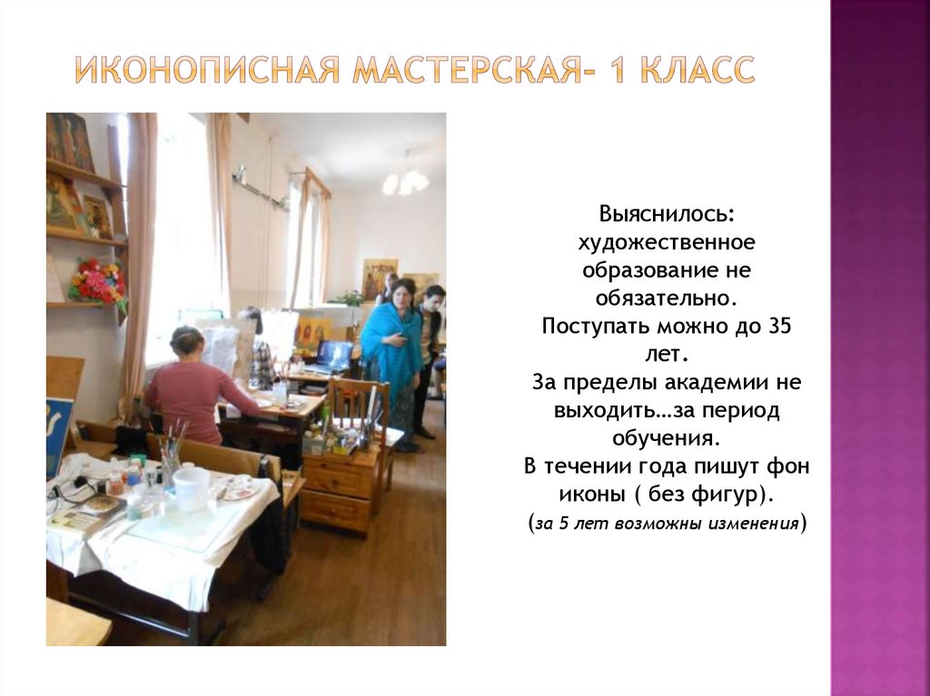 Иконописная мастерская- 1 класс