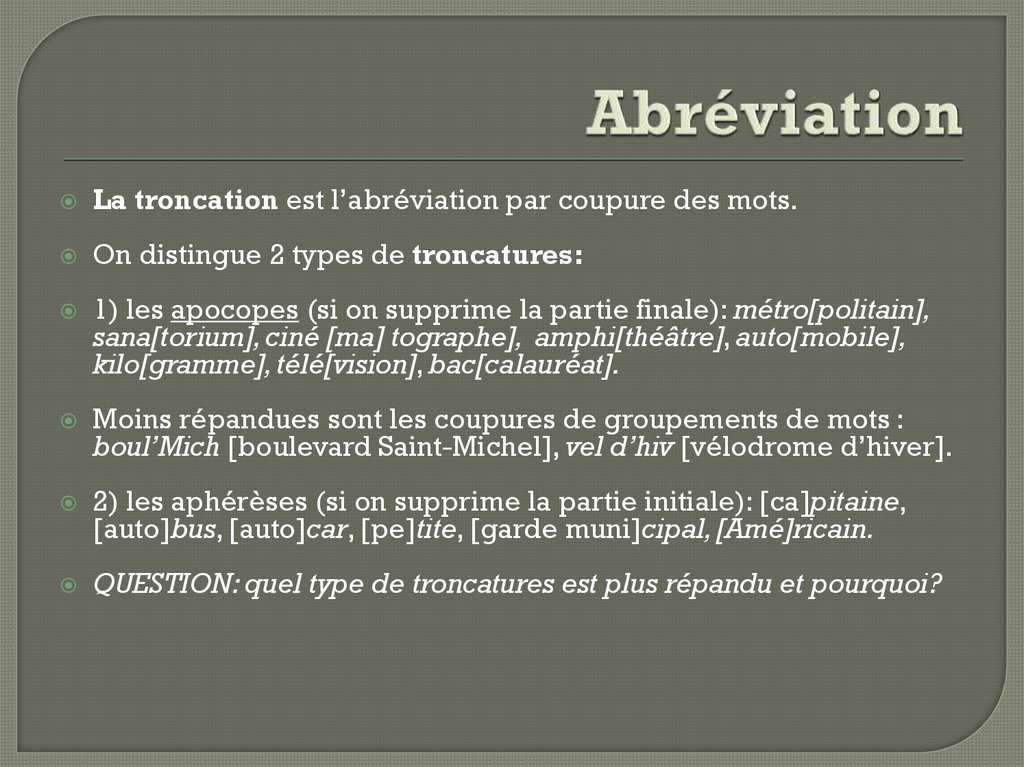 Abréviation
