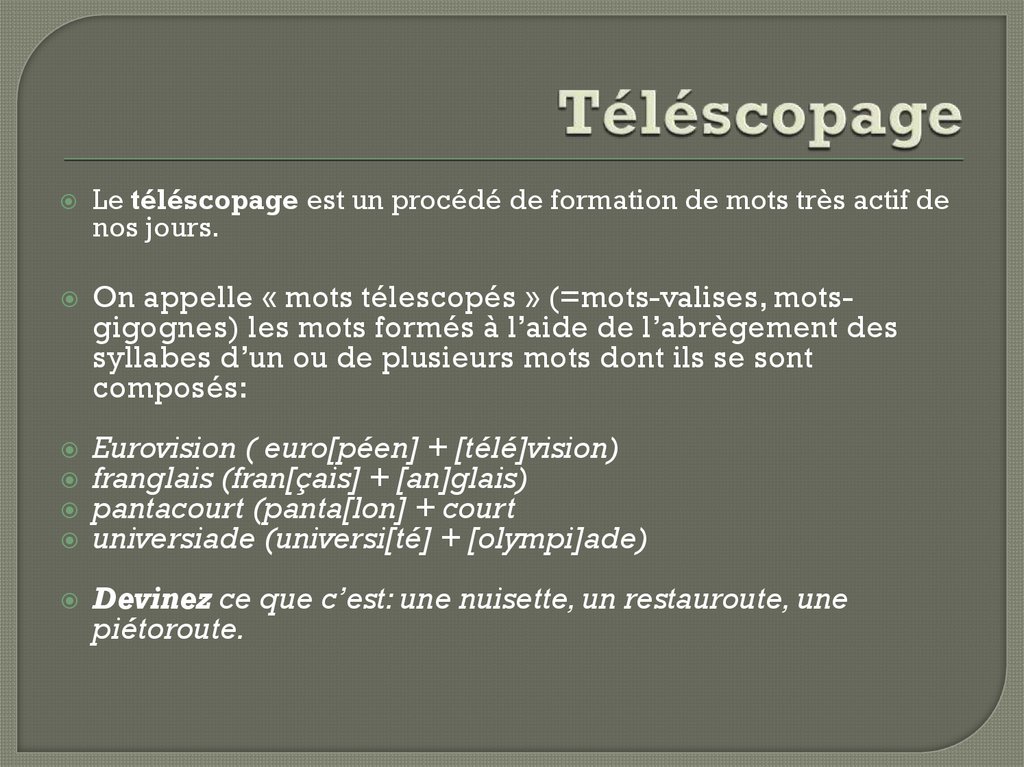 Téléscopage