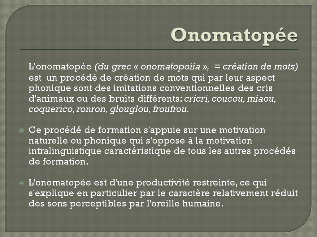 Onomatopée