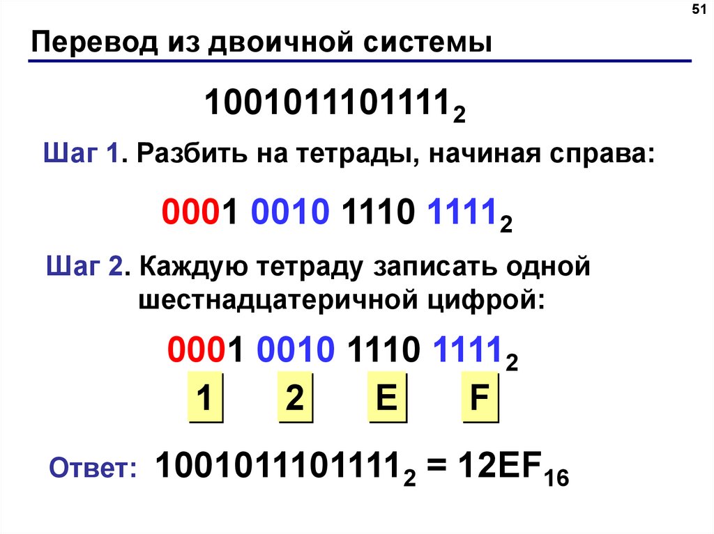 Перевод систем счисления презентация