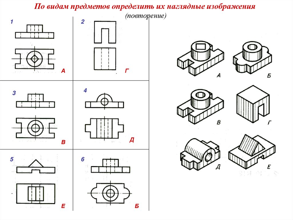 Элементы чертежа их названия