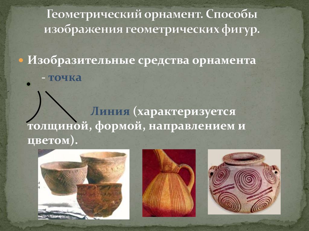 Геометрический орнамент. Способы изображения геометрических фигур.