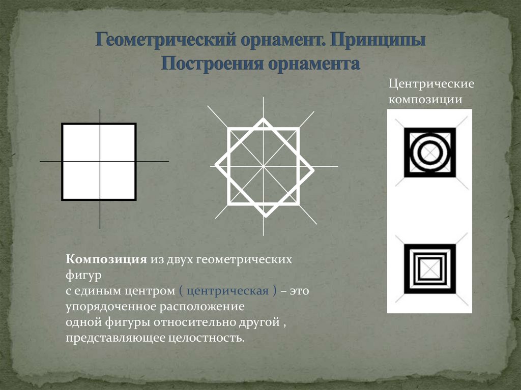 Геометрический орнамент. Принципы Построения орнамента
