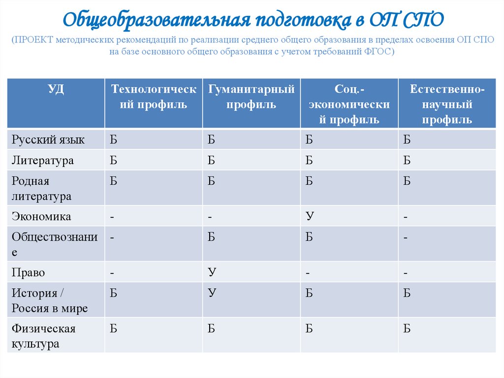 Темы проектов СПО.