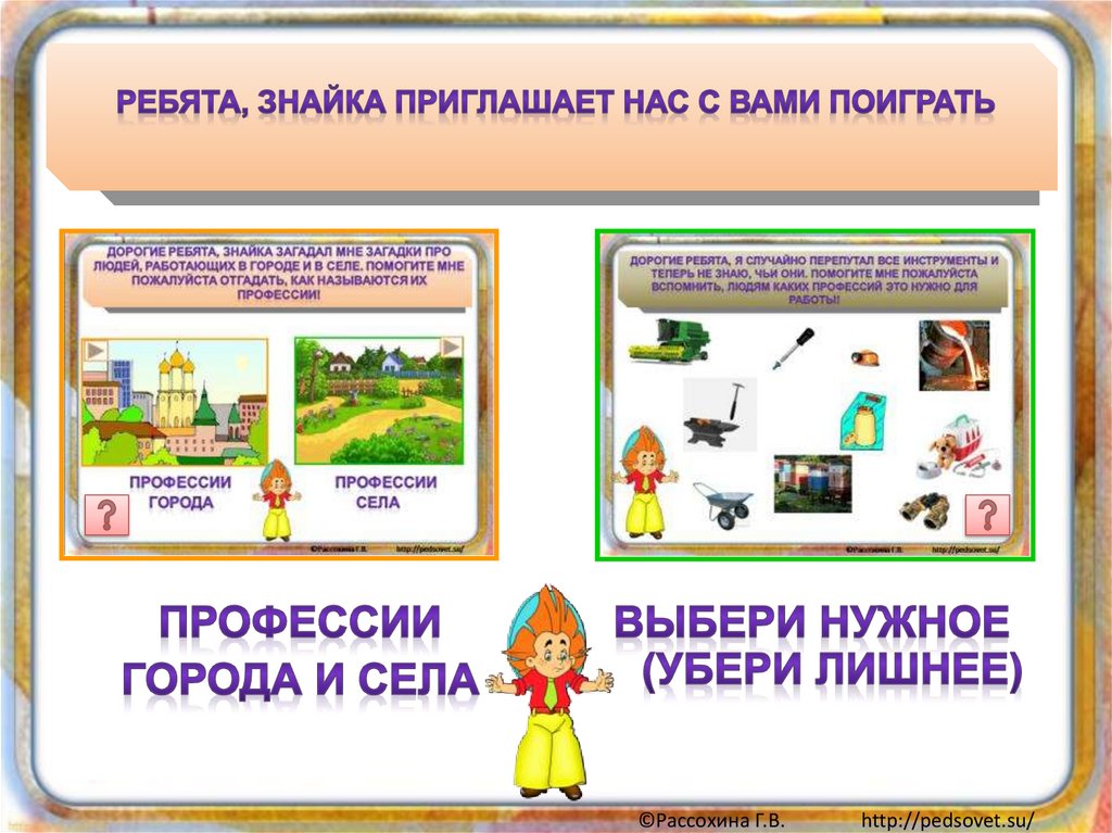 Профориентационная игра угадай профессию презентация