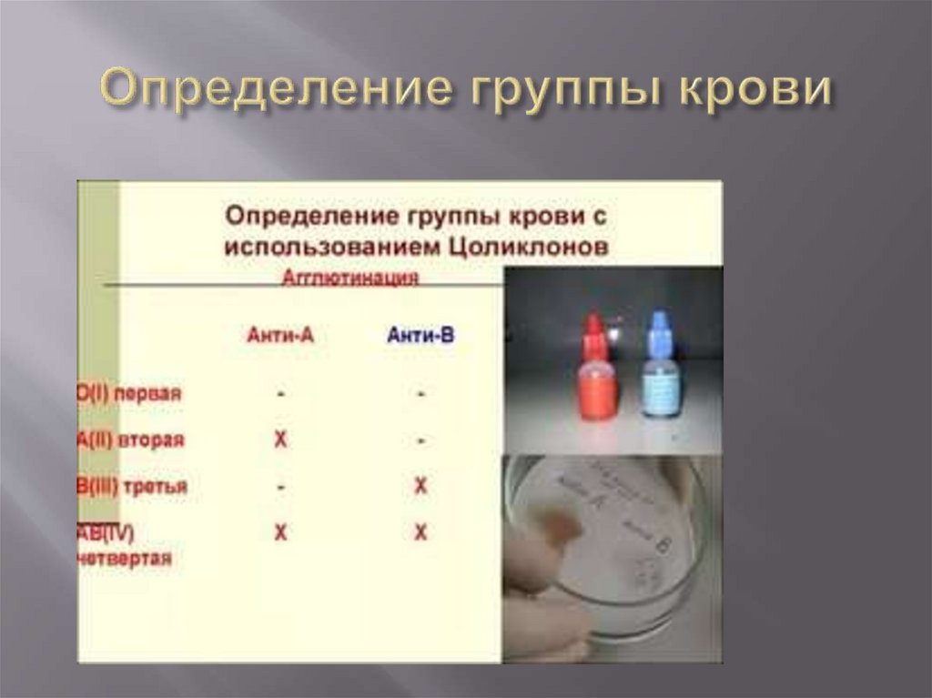 Определение группы крови