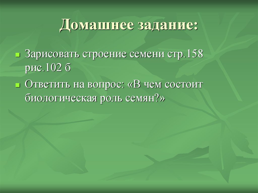 Домашнее задание: