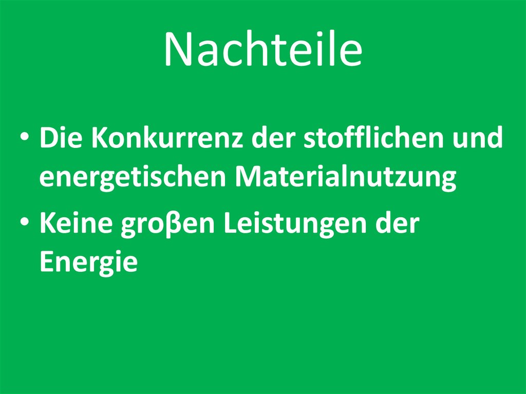 Nachteile