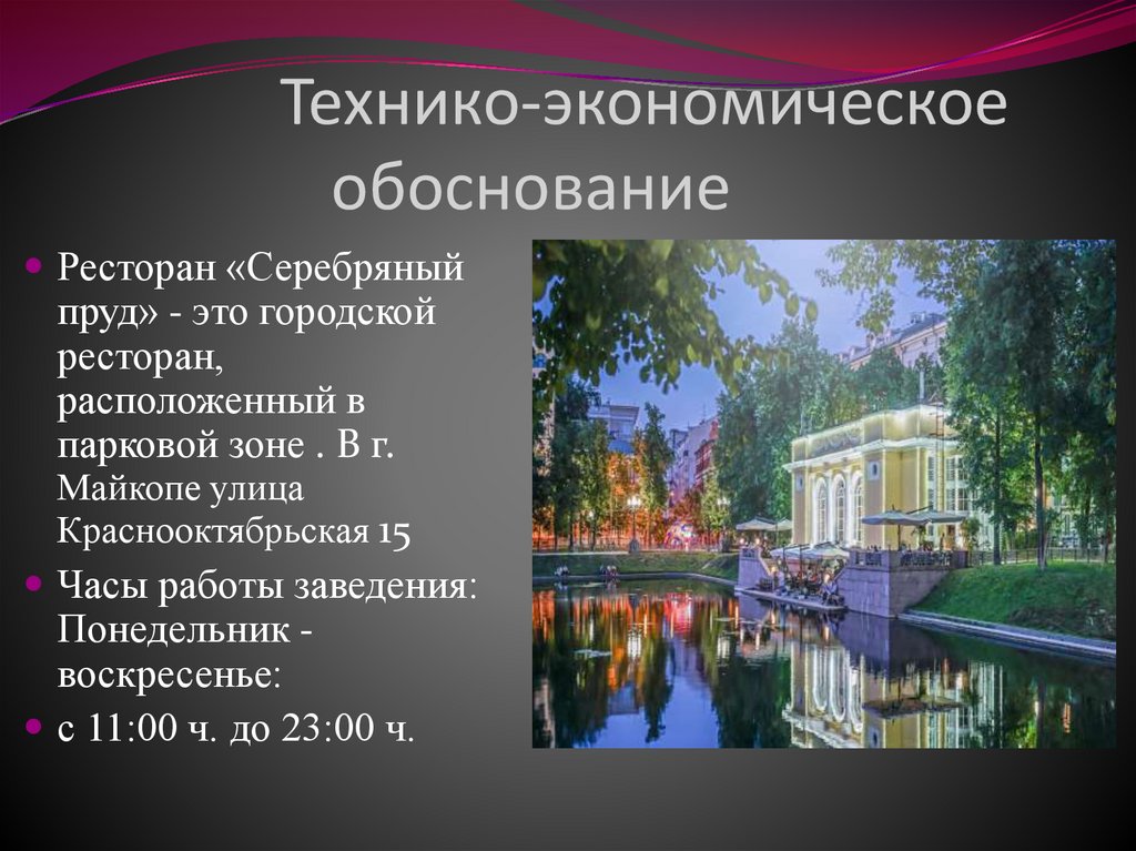 Технико-экономическое обоснование