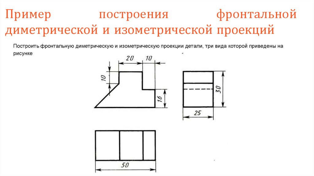 Аксонометрическая проекция детали изображенной на рисунке называется проекцией