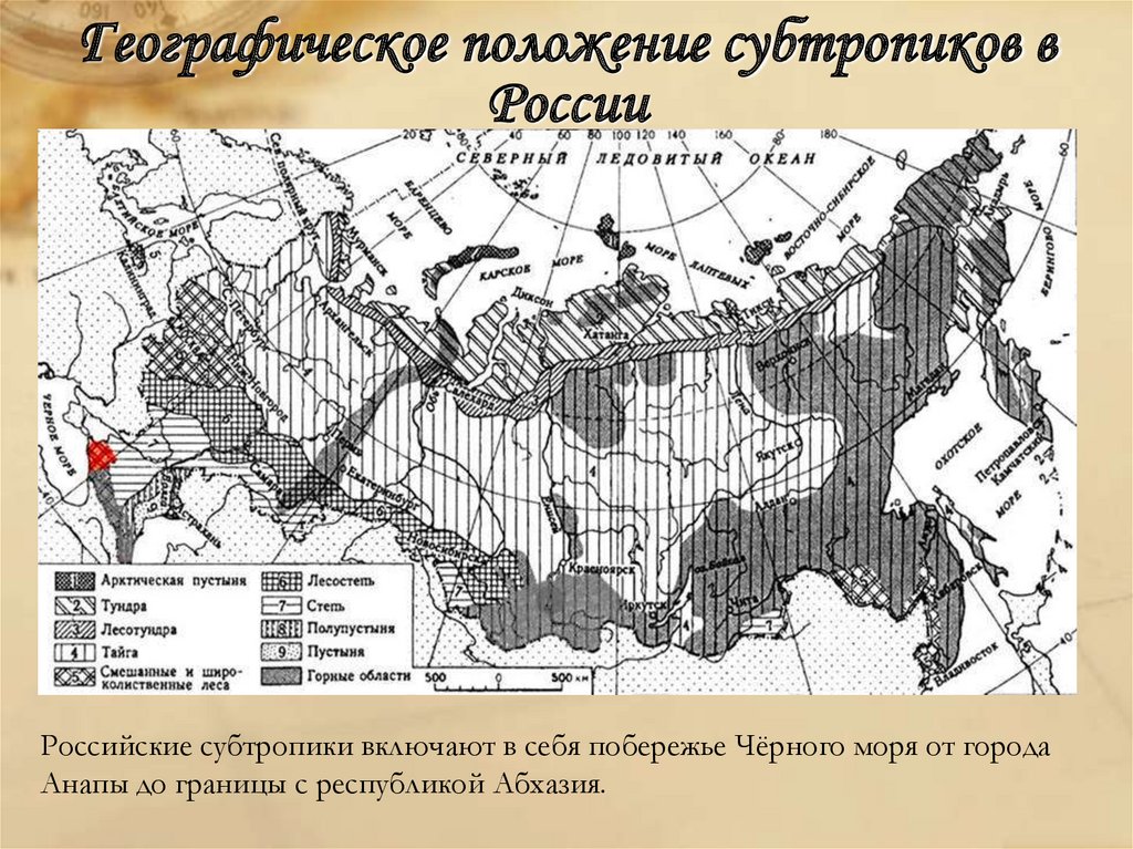 Карта природный мир россии