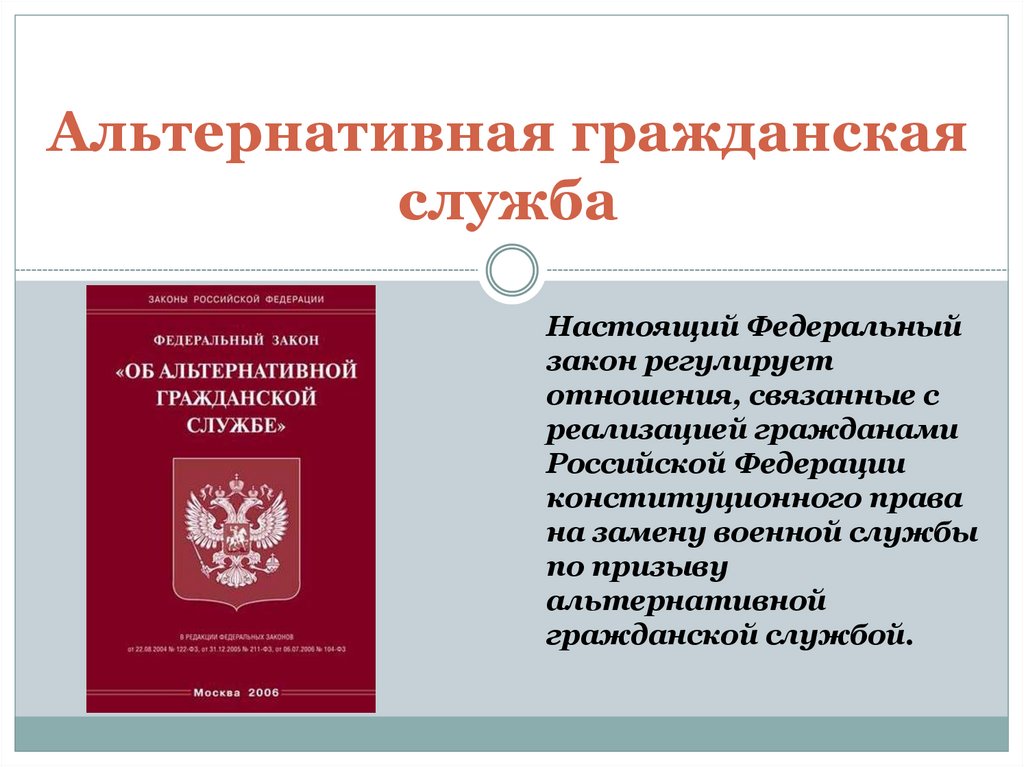 Альтернативная служба презентация 11 класс