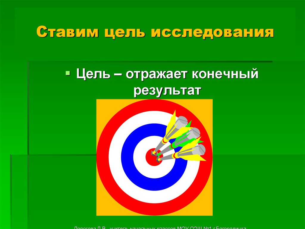 Ставим цель исследования