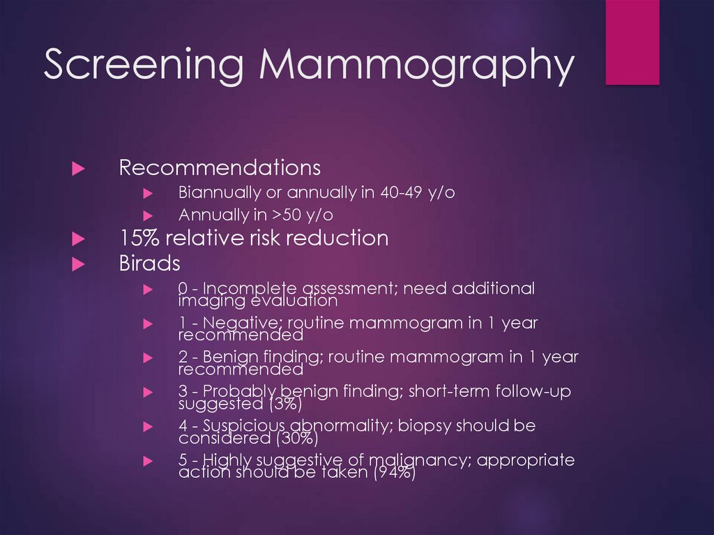 Screening Mammography
