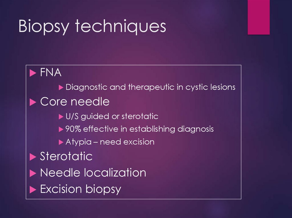 Biopsy techniques