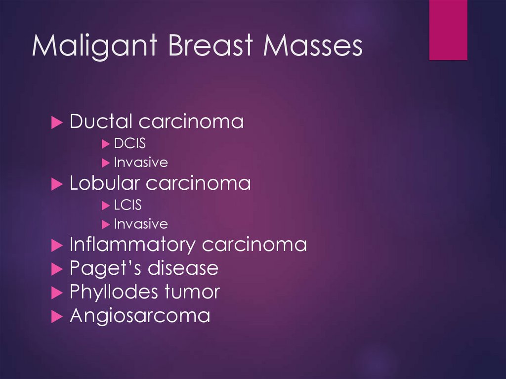 Maligant Breast Masses
