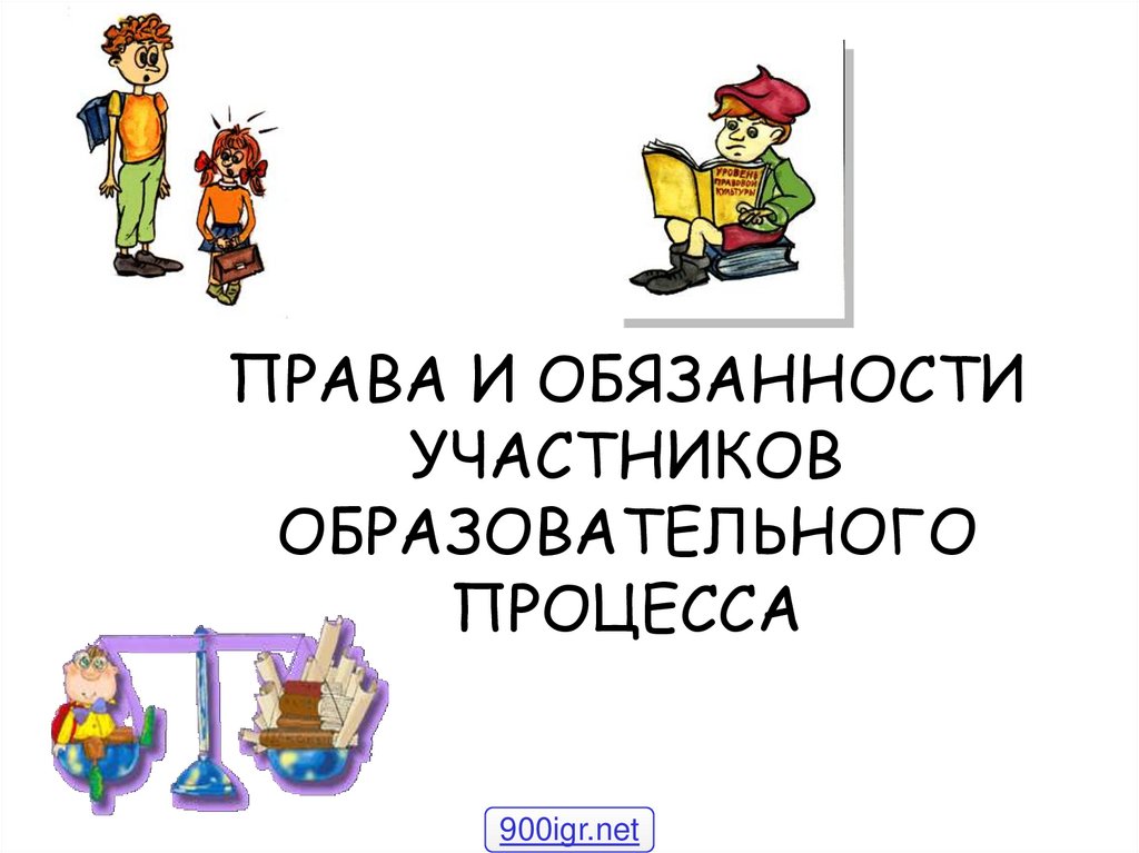 Презентация права и обязанности участников образовательного процесса