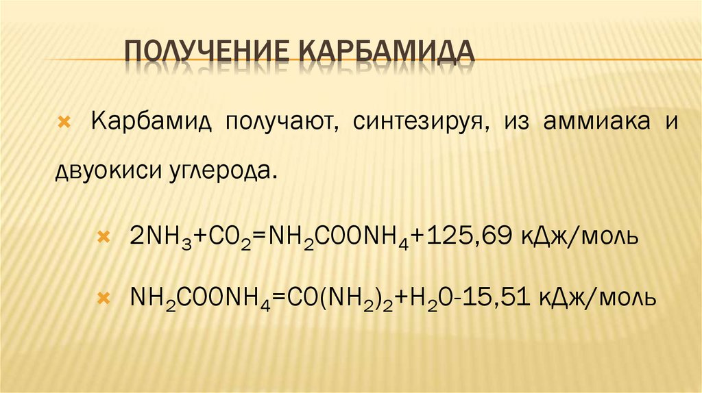 Получение карбамида