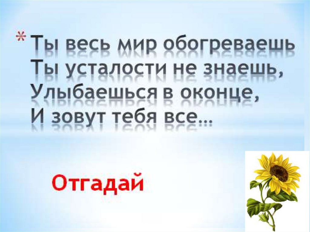 Изложение подсолнух 3 класс школа 21 века презентация