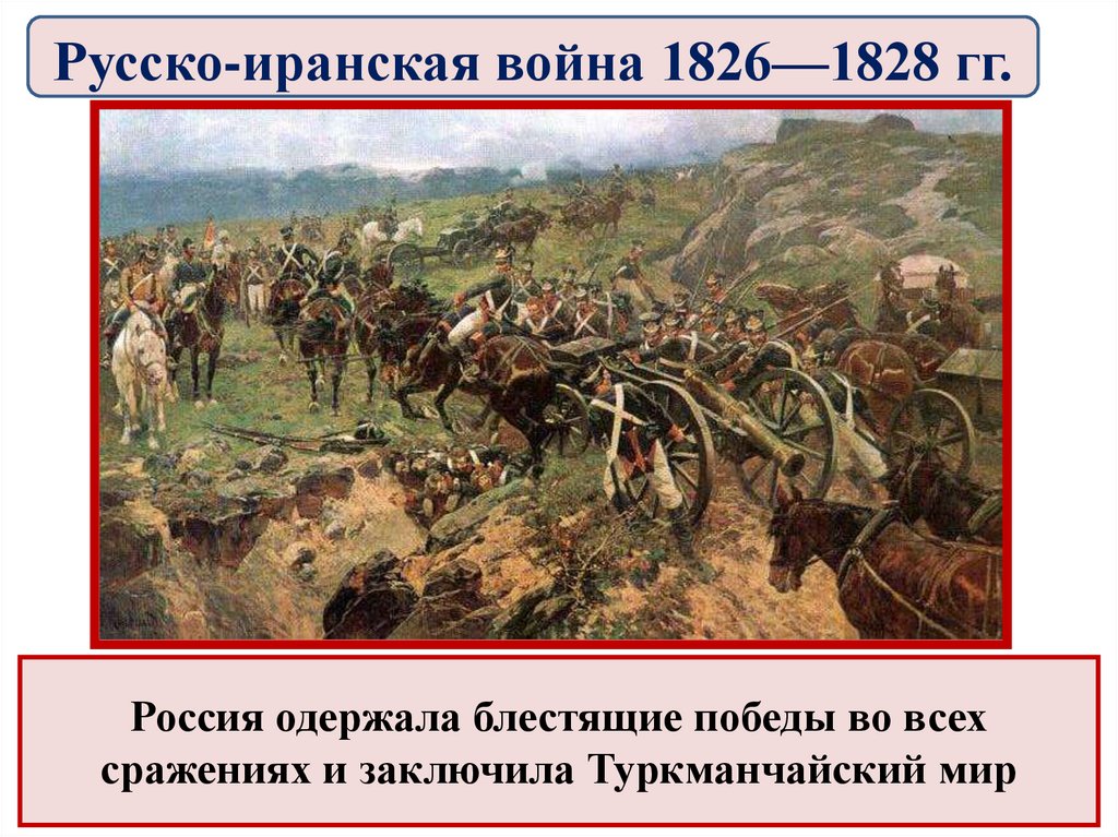 Русско иранская 1826 1828 карта