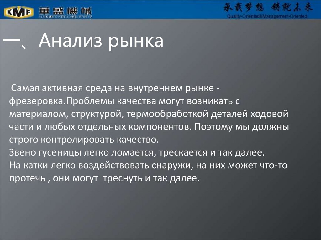 一、Анализ рынка