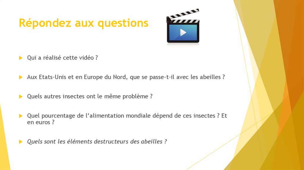 Répondez aux questions
