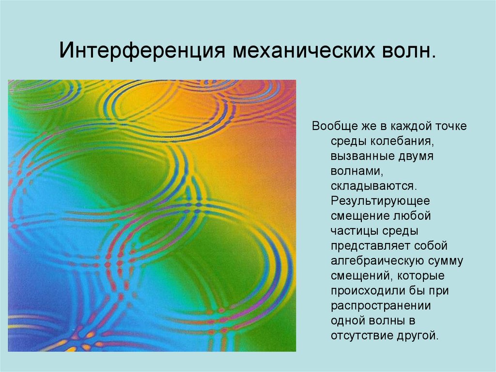 Презентация интерференция механических волн презентация 11 класс