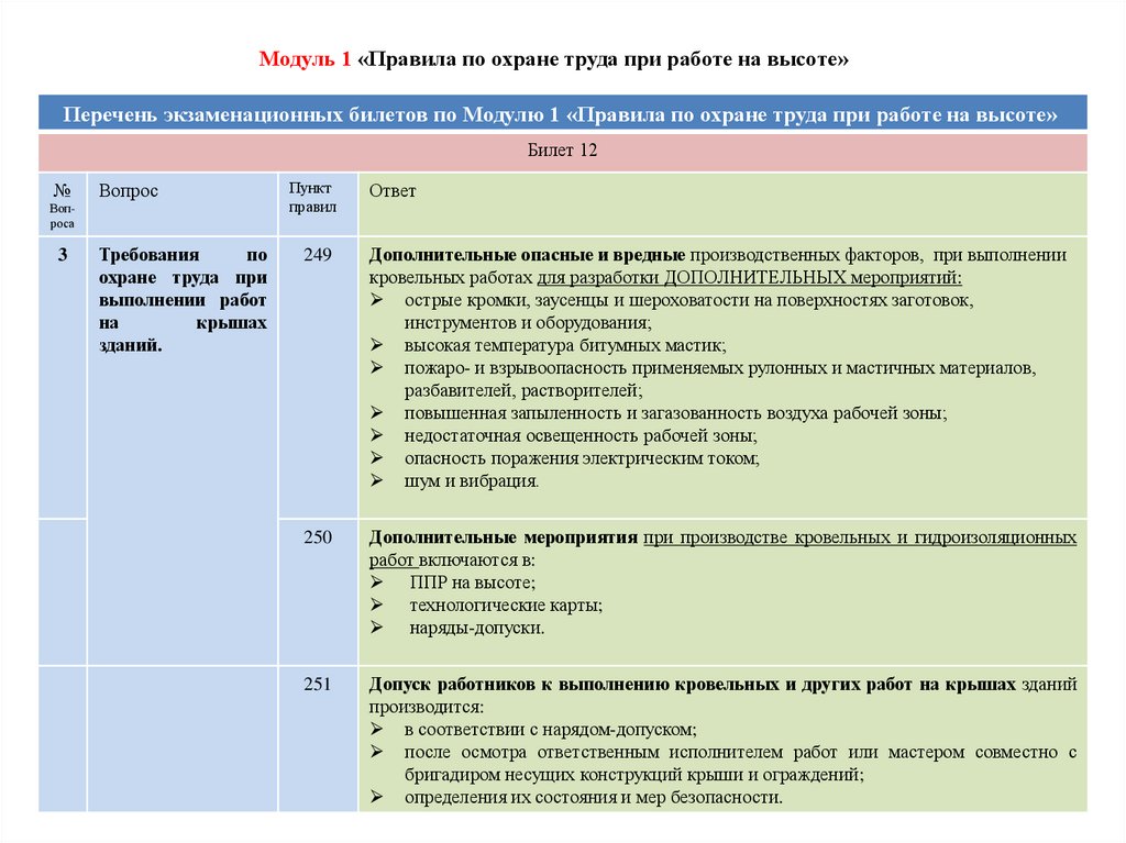 Допуск персонала к работе