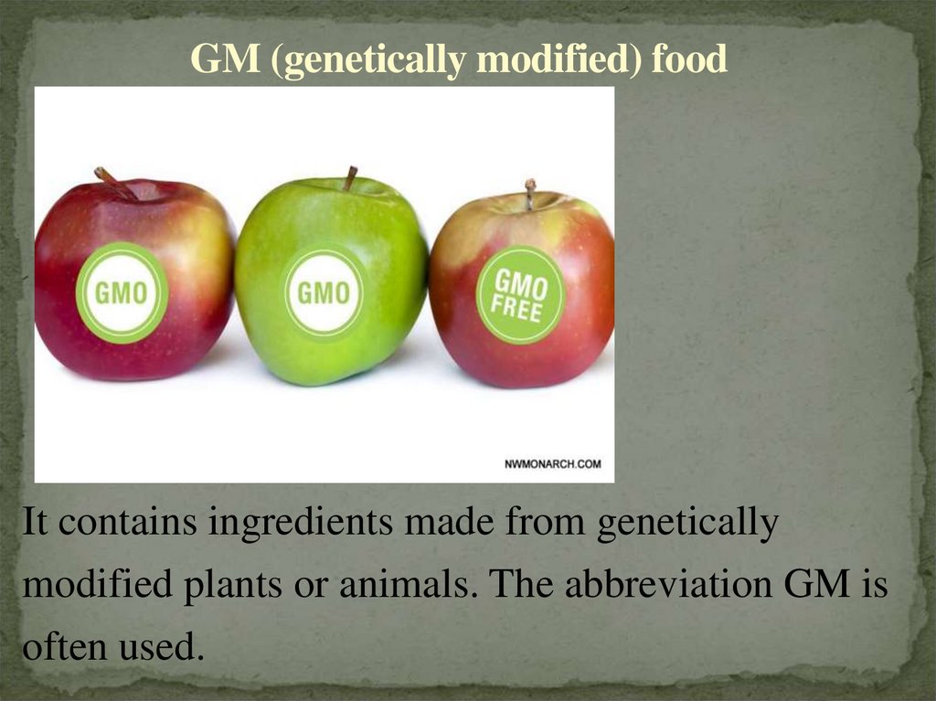 GM (genetically modified) food