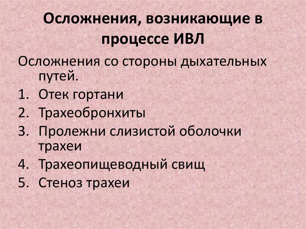 Возникают осложнения в виде. Осложнения ИВЛ. Осложнения со стороны дыхательной системы. Осложнения дыхательной недостаточности. Острая дыхательная недостаточность презентация.