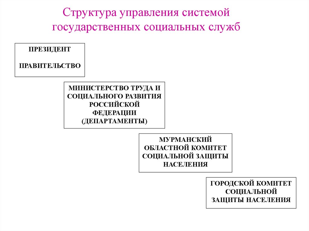 Система управления органов социальной защиты