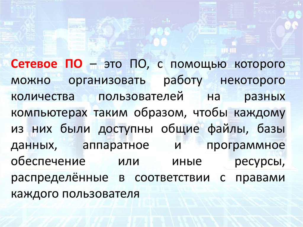 Презентация возможности сетевого программного обеспечения для организации коллективной деятельности