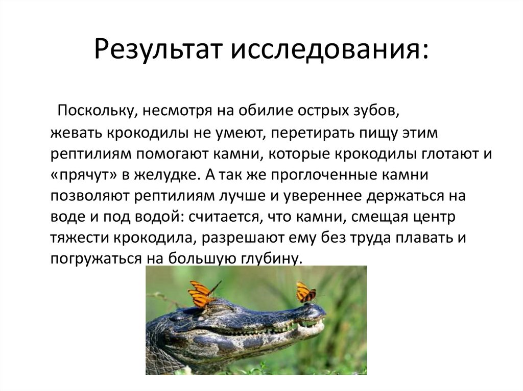 Результат исследования: