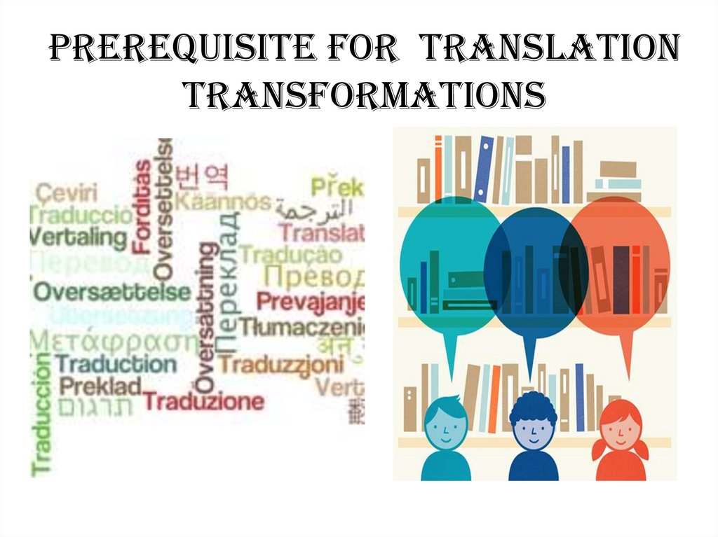 prerequisite for TRANSLATION TRANSFORMATIONS