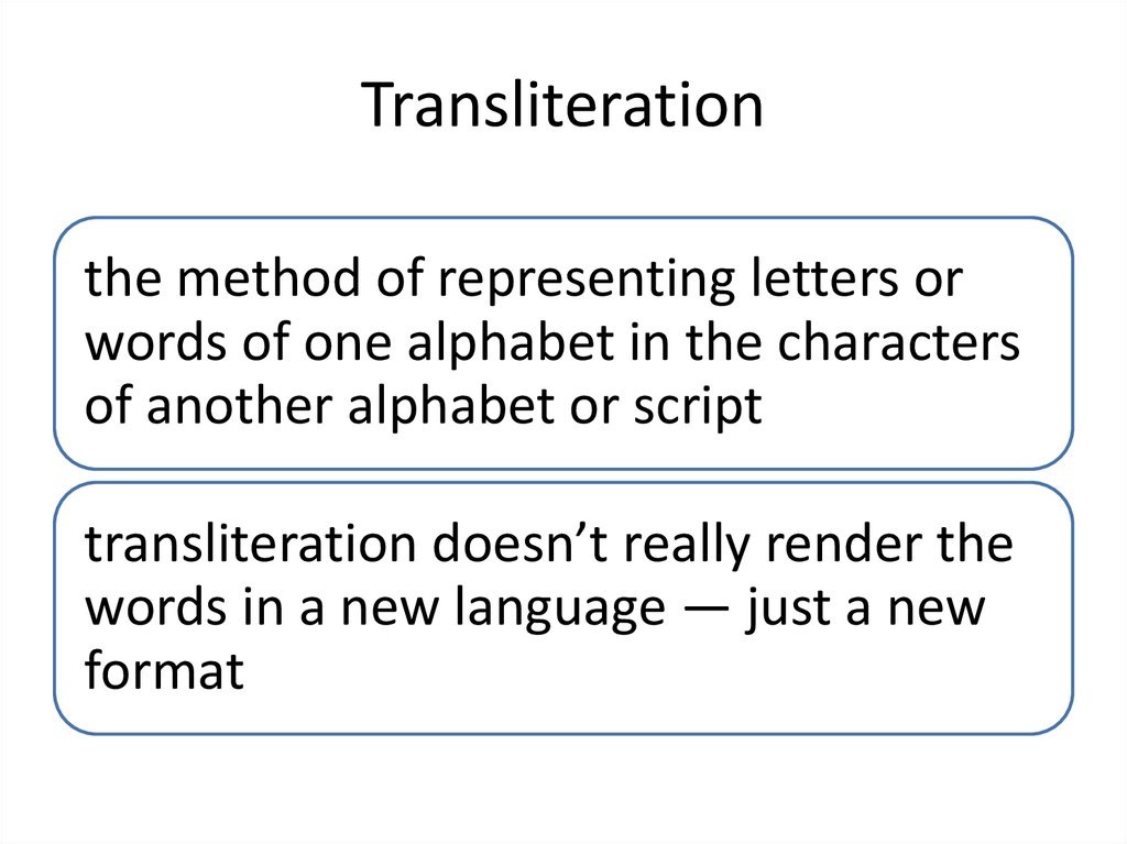 Transliteration