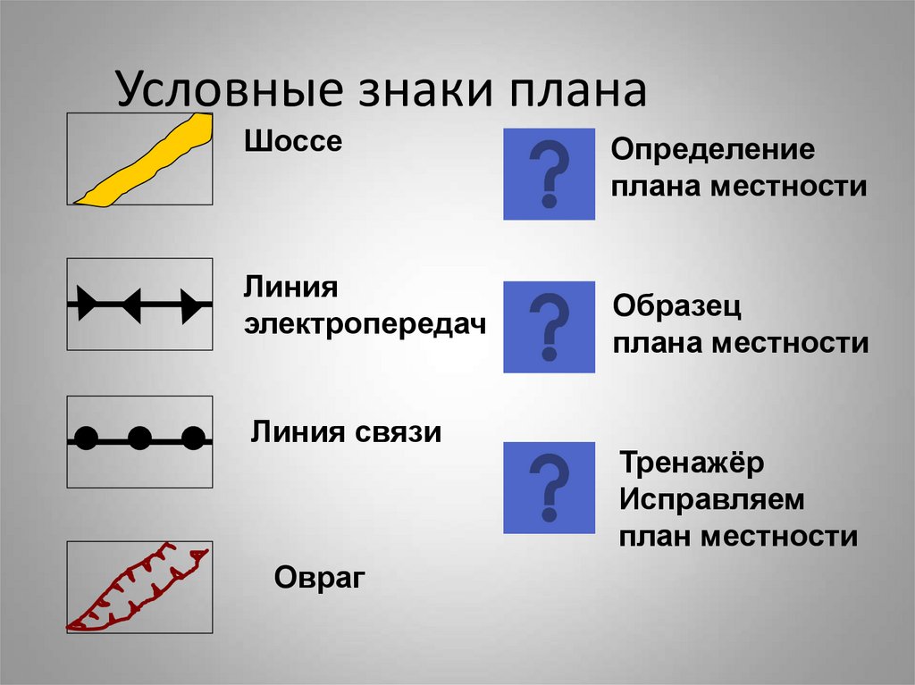 Условные обозначения на карте москвы