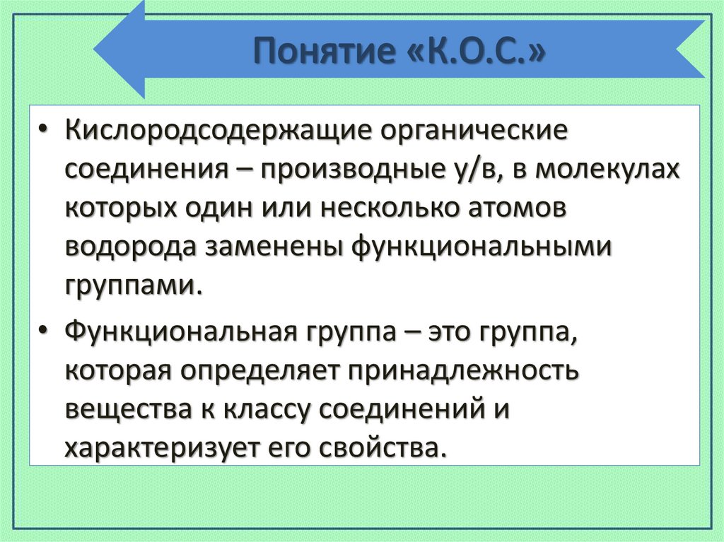 Понятие «К.О.С.»