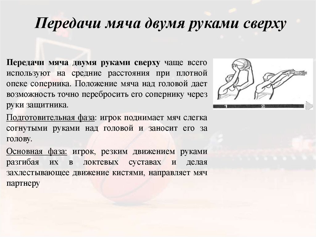 Выберите рисунок на котором изображено упражнение для отработки передачи двумя руками сверху назад