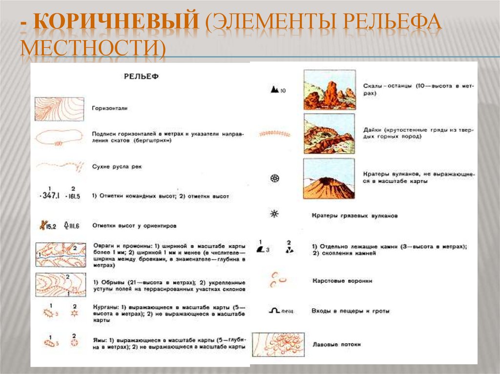 Топографическая карта классификация